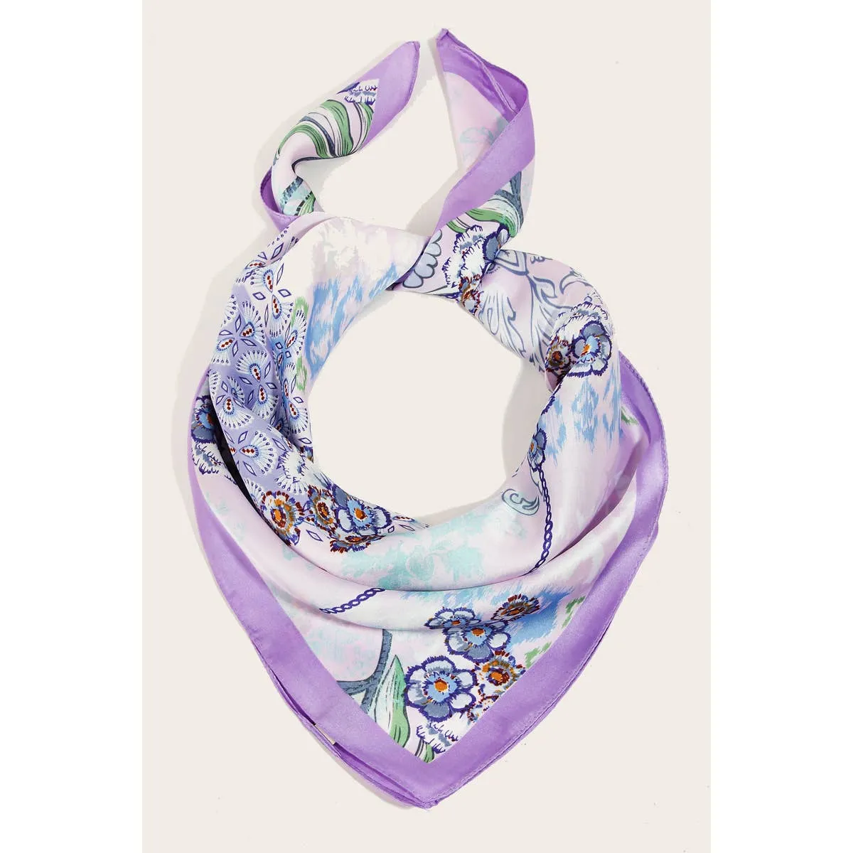 Lavender Floral Scarf