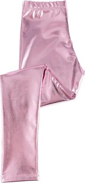 Leggings, Metallic Pink 3-4