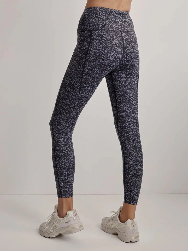 Let's Go Running Legging in Ebony Blue Cheetah