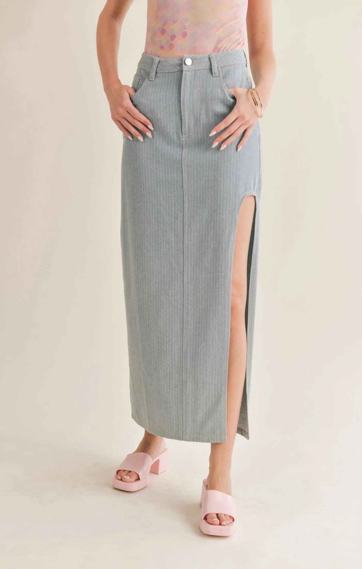 Locals Only Denim Maxi Denim Skirt