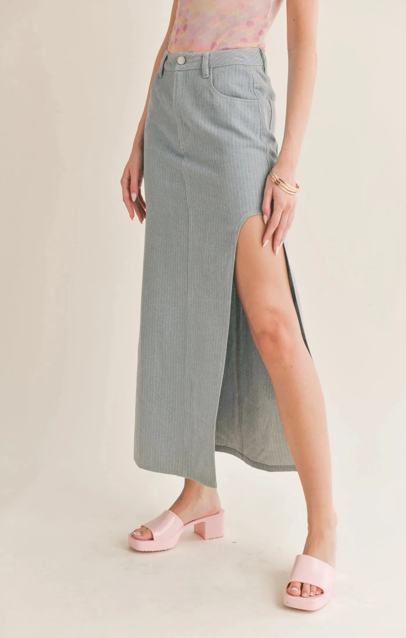 Locals Only Denim Maxi Denim Skirt