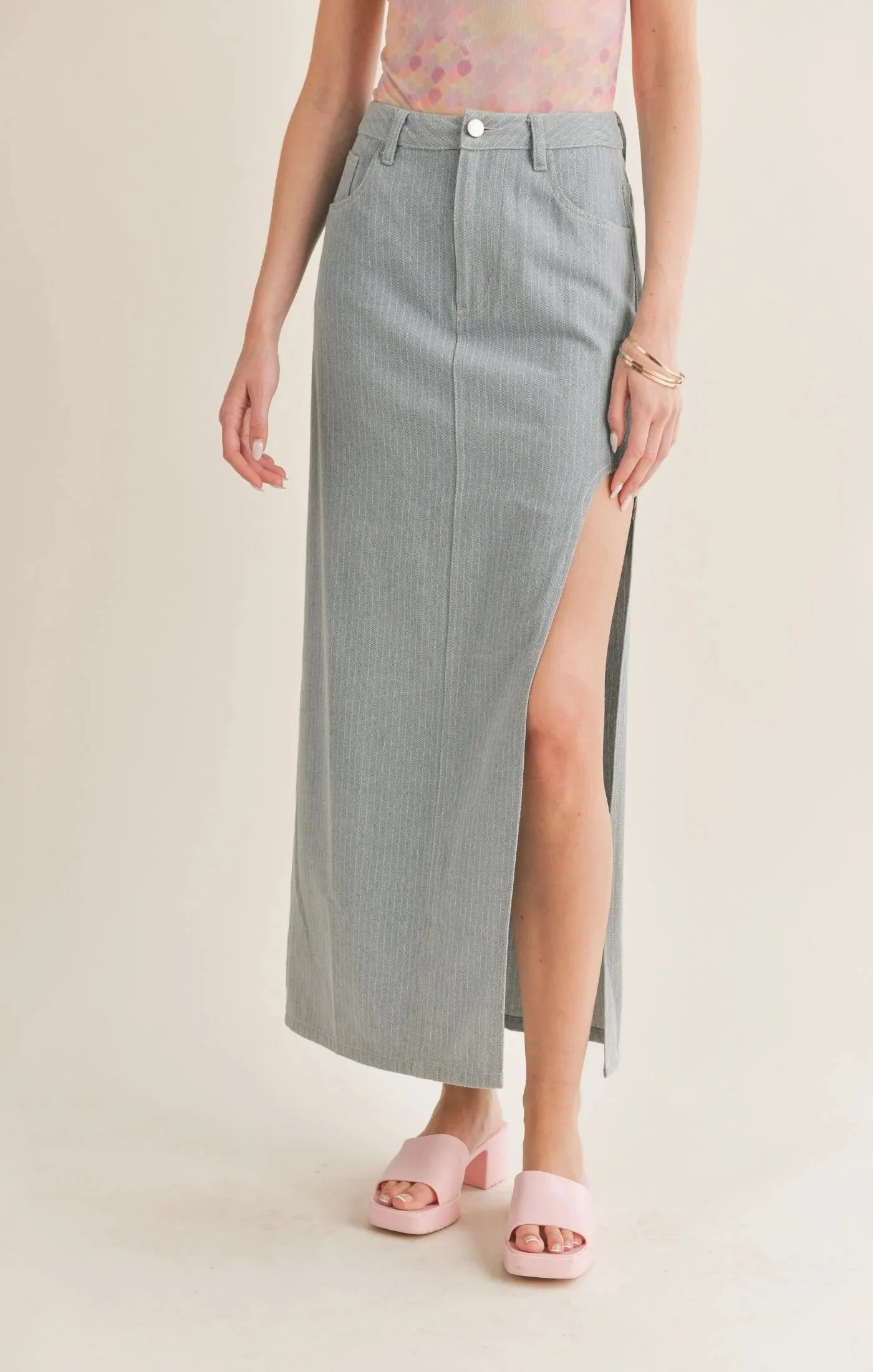 Locals Only Denim Maxi Denim Skirt