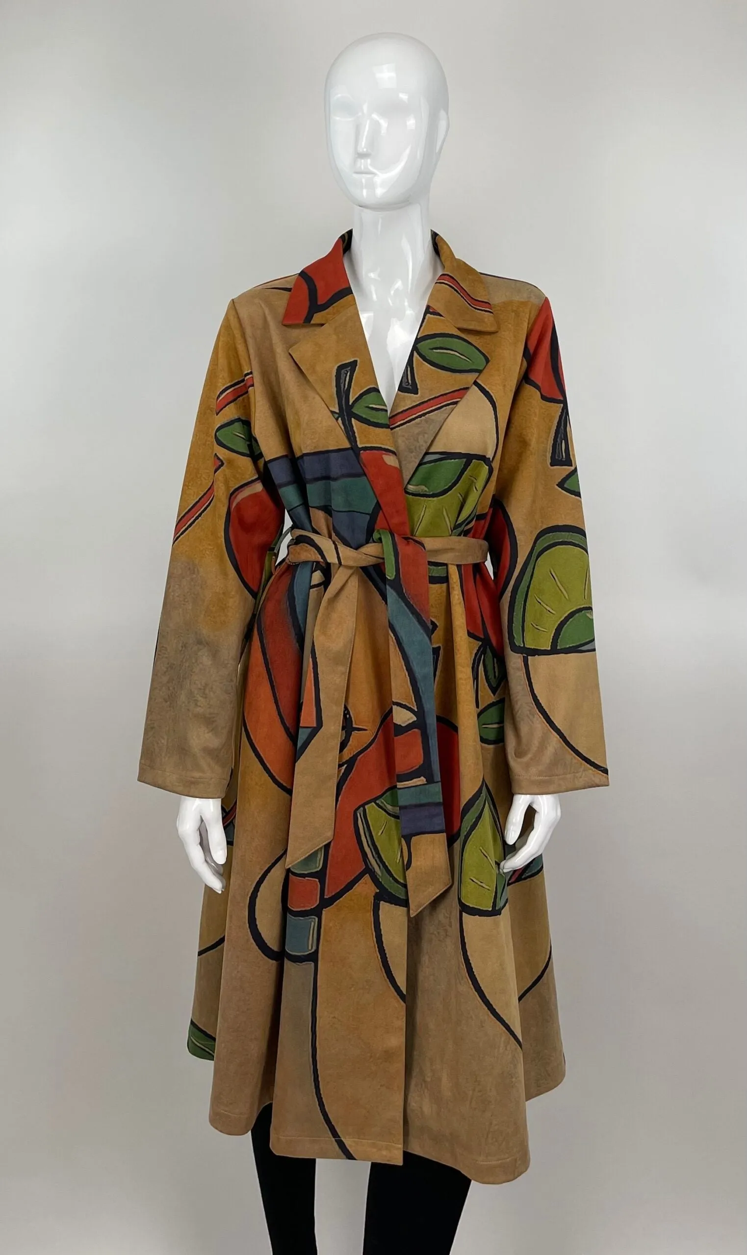 Long Coat With Abstract Print