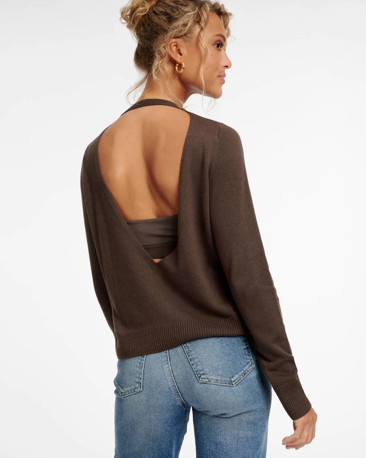 LoopKnit LYR Open Back Sweater