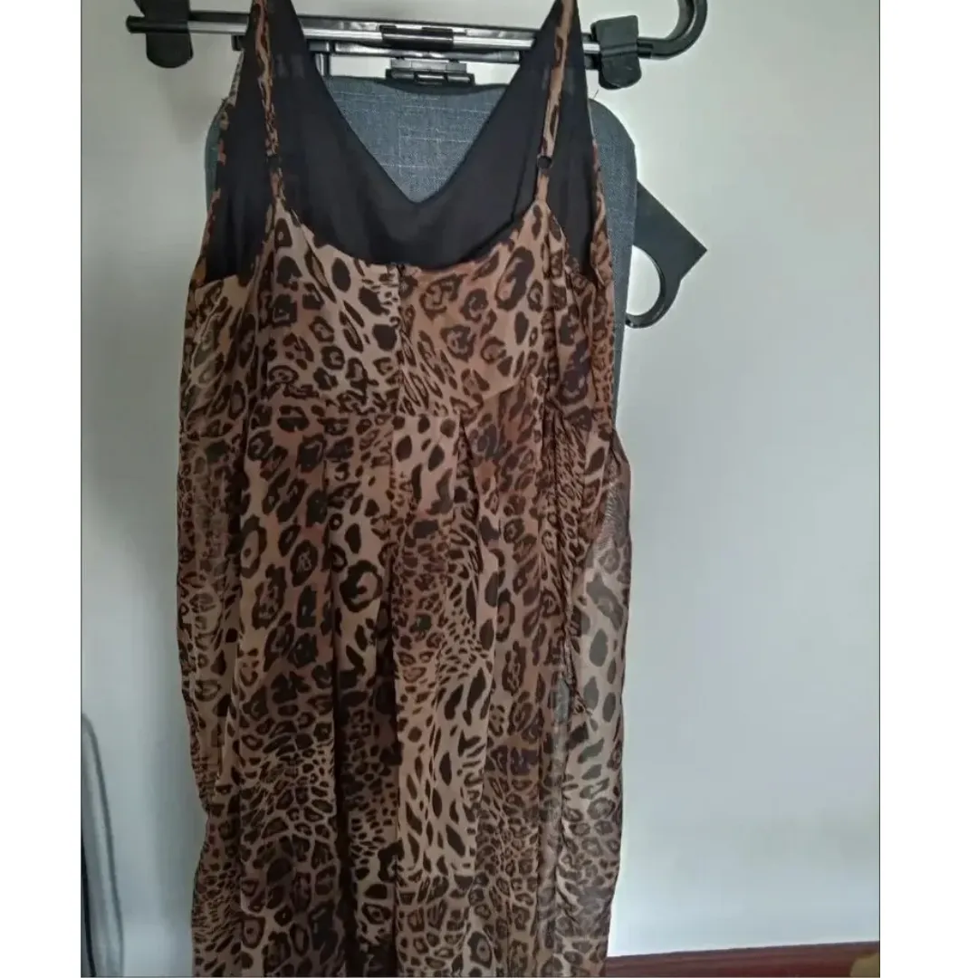 Maxi Dress - 2024 Fashion Sexy Leopard V-Neck Elegant Party Dress