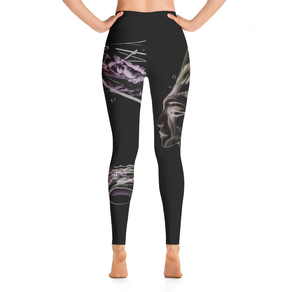 Medusa Yoga Leggings - Artwork by Paulina