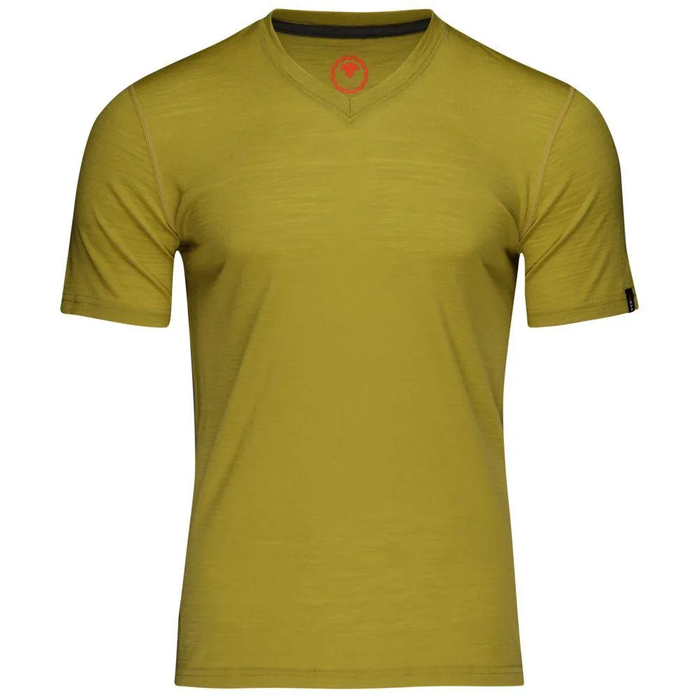 Mens Merino 150 V-Neck Tee (Lime)