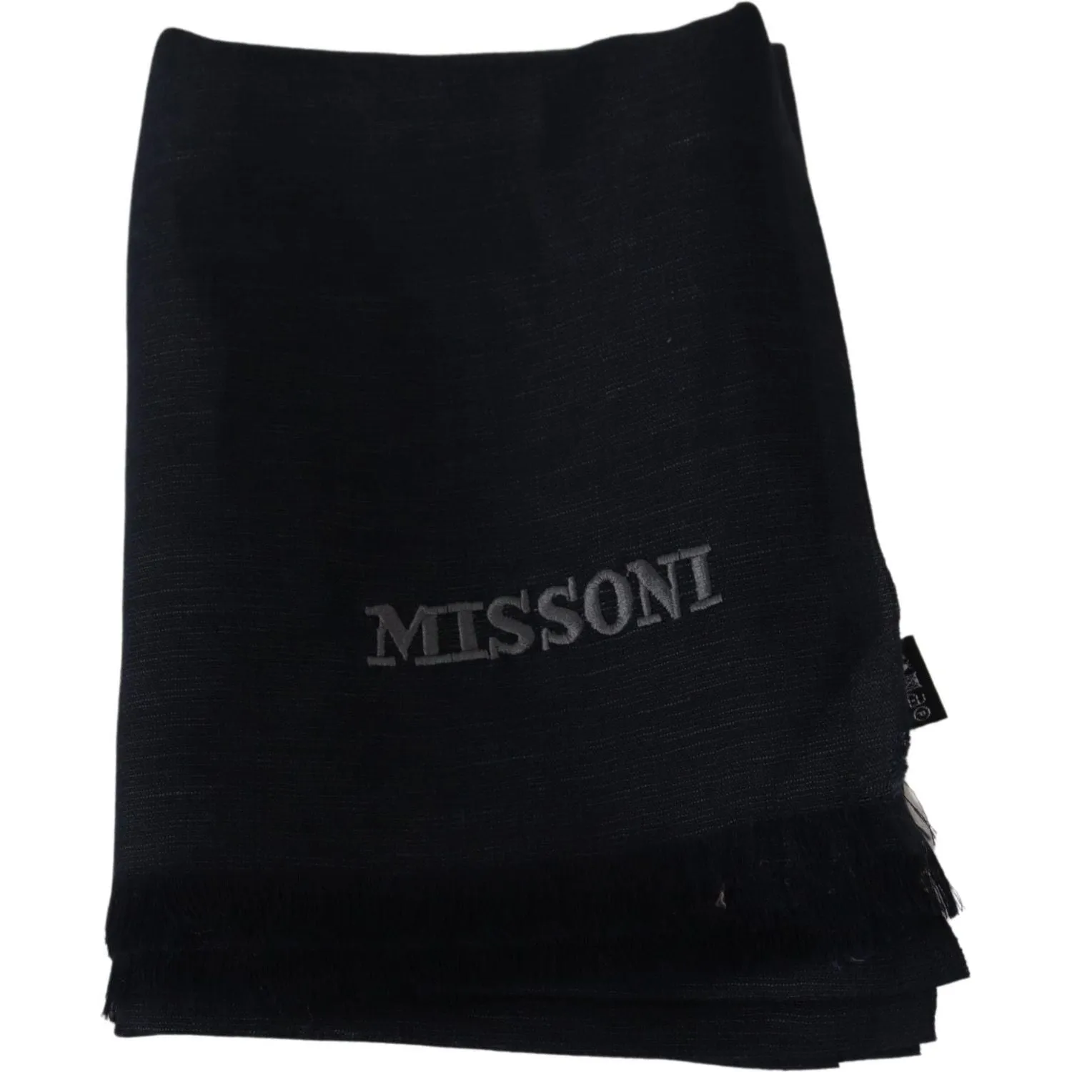 Missoni Elegant Unisex Wool Scarf with Fringes and Logo