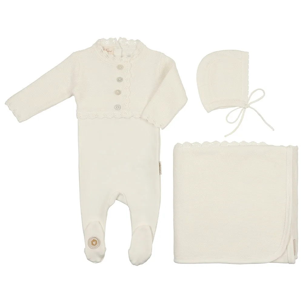 Mock-Cardigan Layette Set