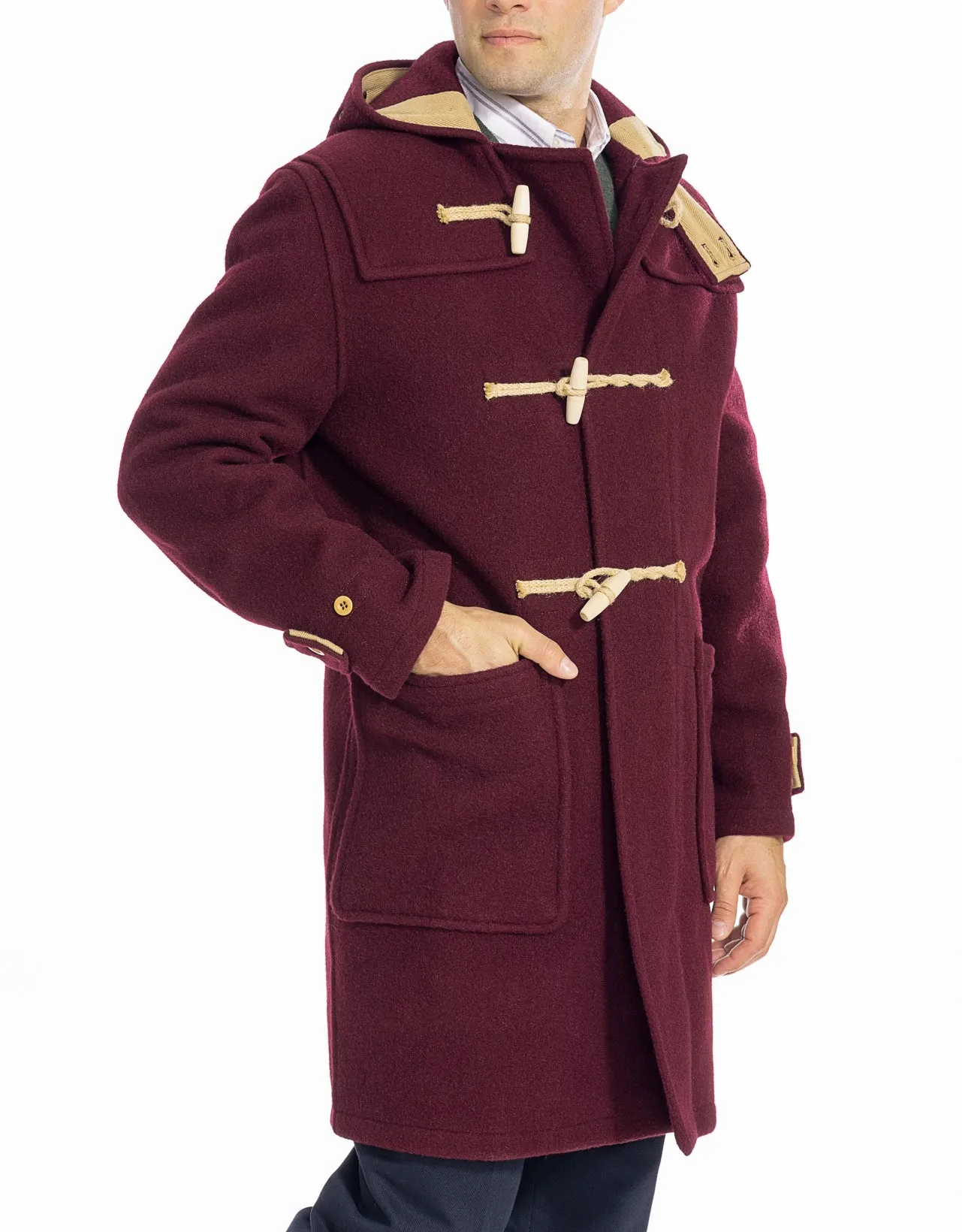 MONTY DUFFLE COAT - BURGUNDY