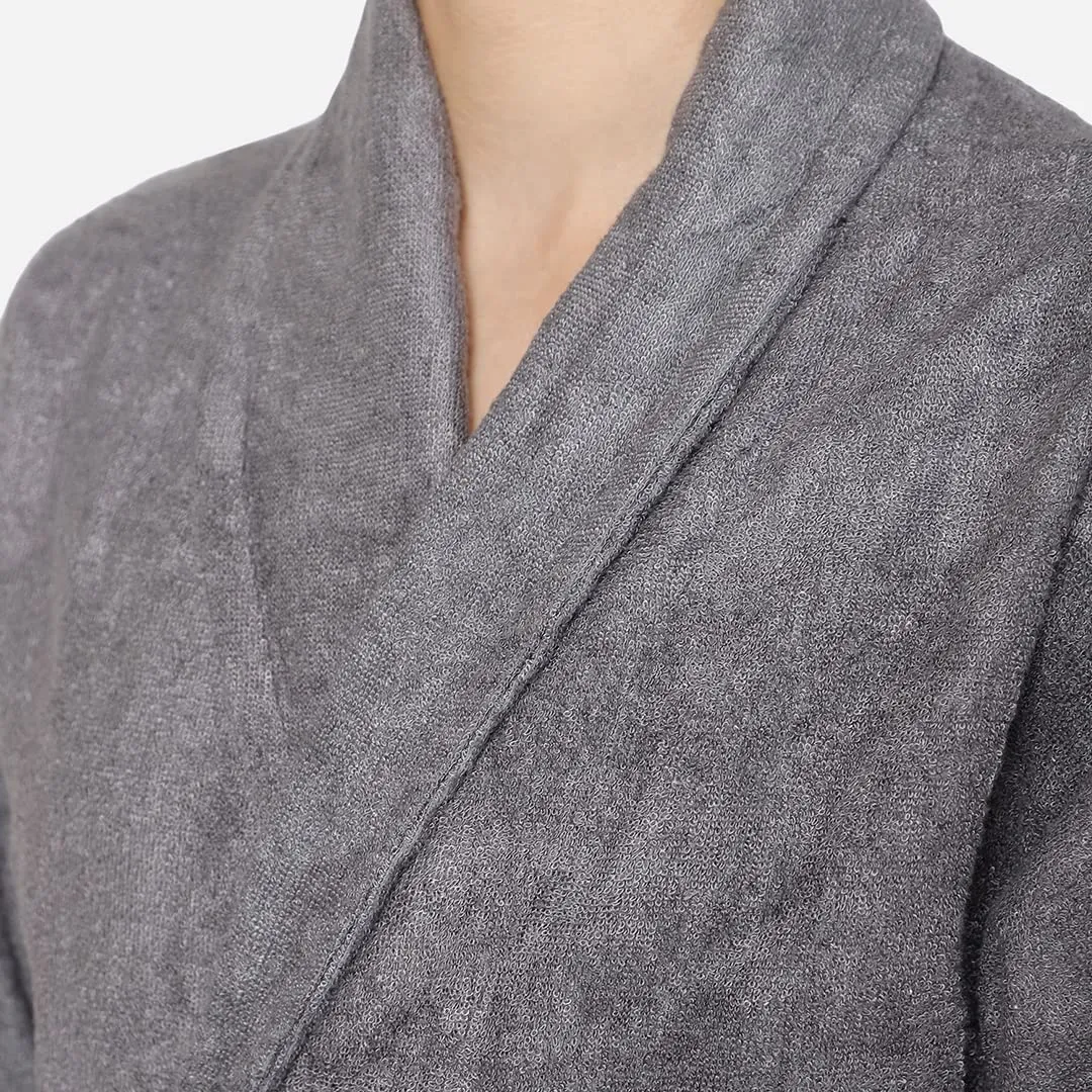 Mush 100% Bamboo Bathrobe for Men/Women (Unisex) S/M,(Pack of 1) (L, Grey)