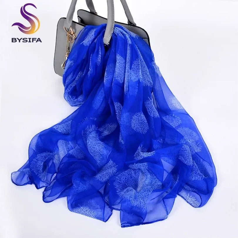 Natural Silk Scarf - 100% Natural Silk, Fashion Long Scarf, 180*105cm Size