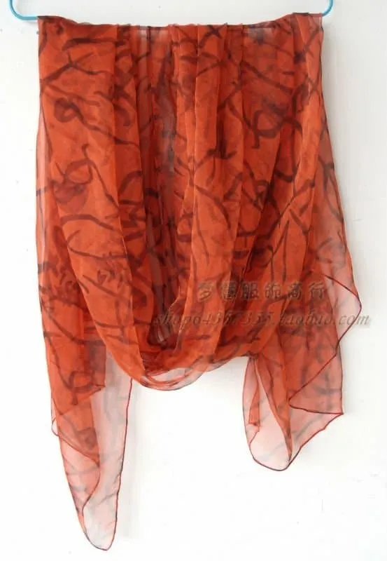 Natural Silk Scarf - 100% Natural Silk, Fashion Long Scarf, 180*105cm Size