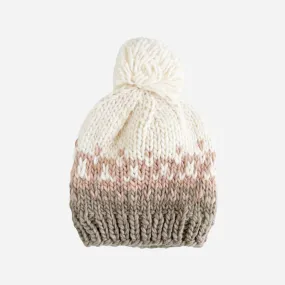 Nell Stripe Hat, Flax/Blush