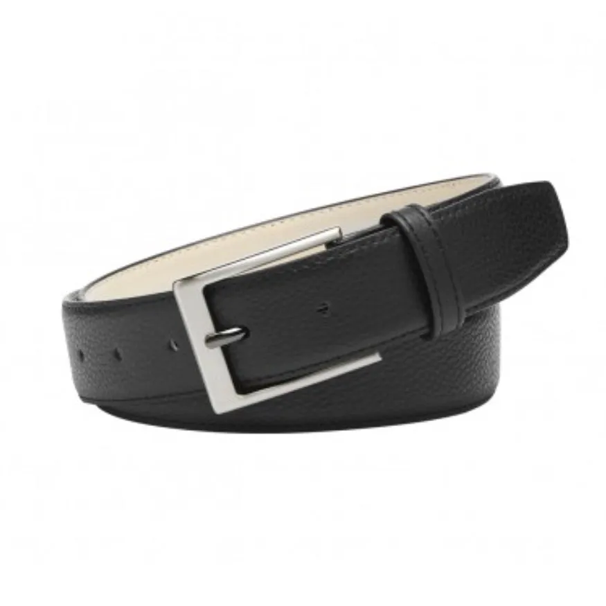 Nugent Deluxe - Men's Classic Black Leather Belt