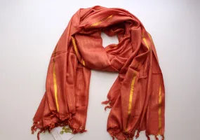 Orange Cotton Summer Scarf