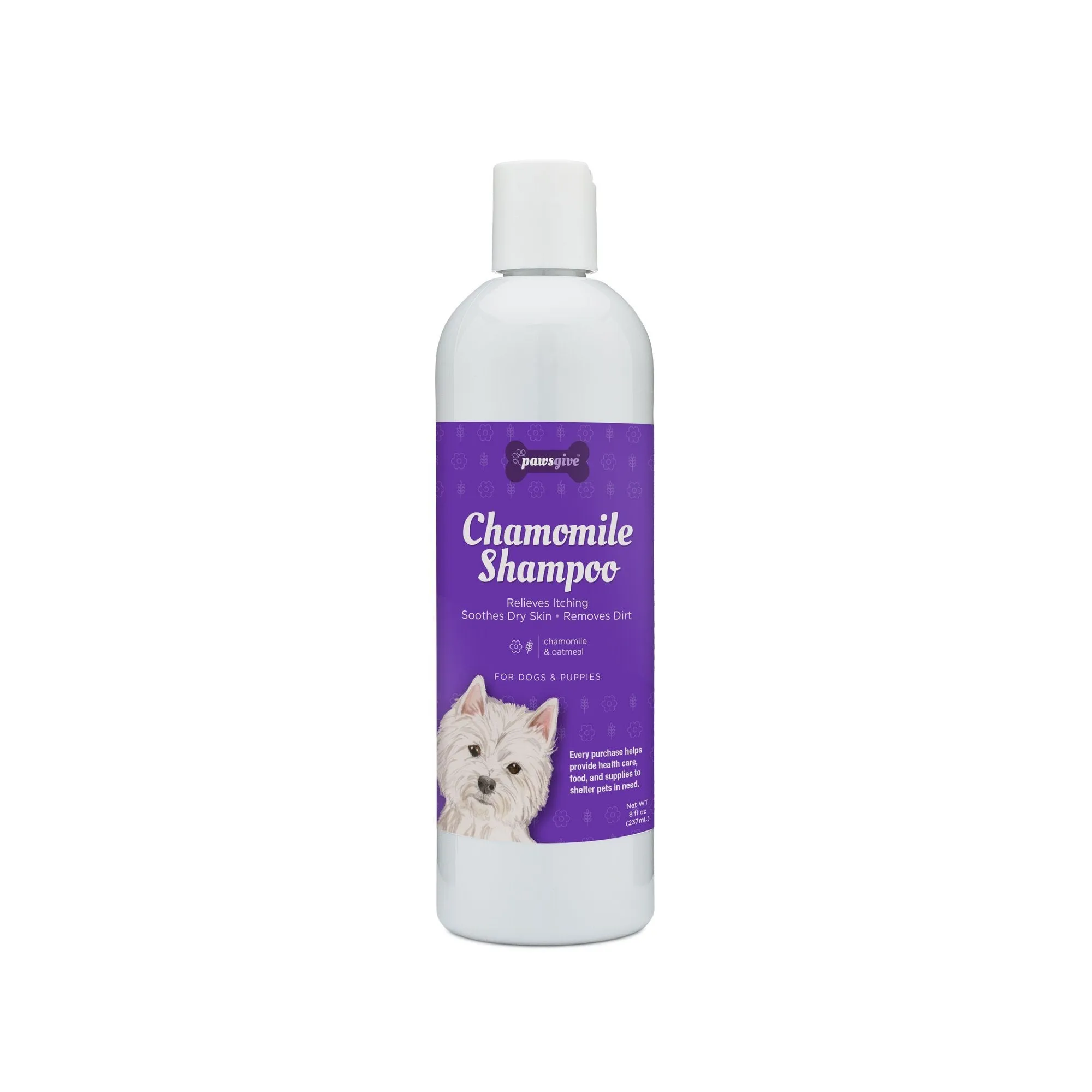 PawsGive Chamomile and Oatmeal Soothing Itch Relief Shampoo for Dogs - 8oz