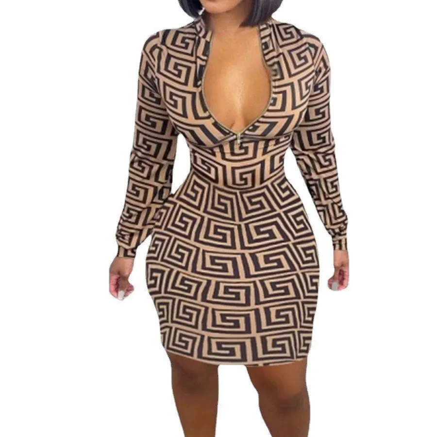 Plus Size Maze Bodycon Dress