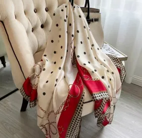 POLKA DOT SILK SCARFS