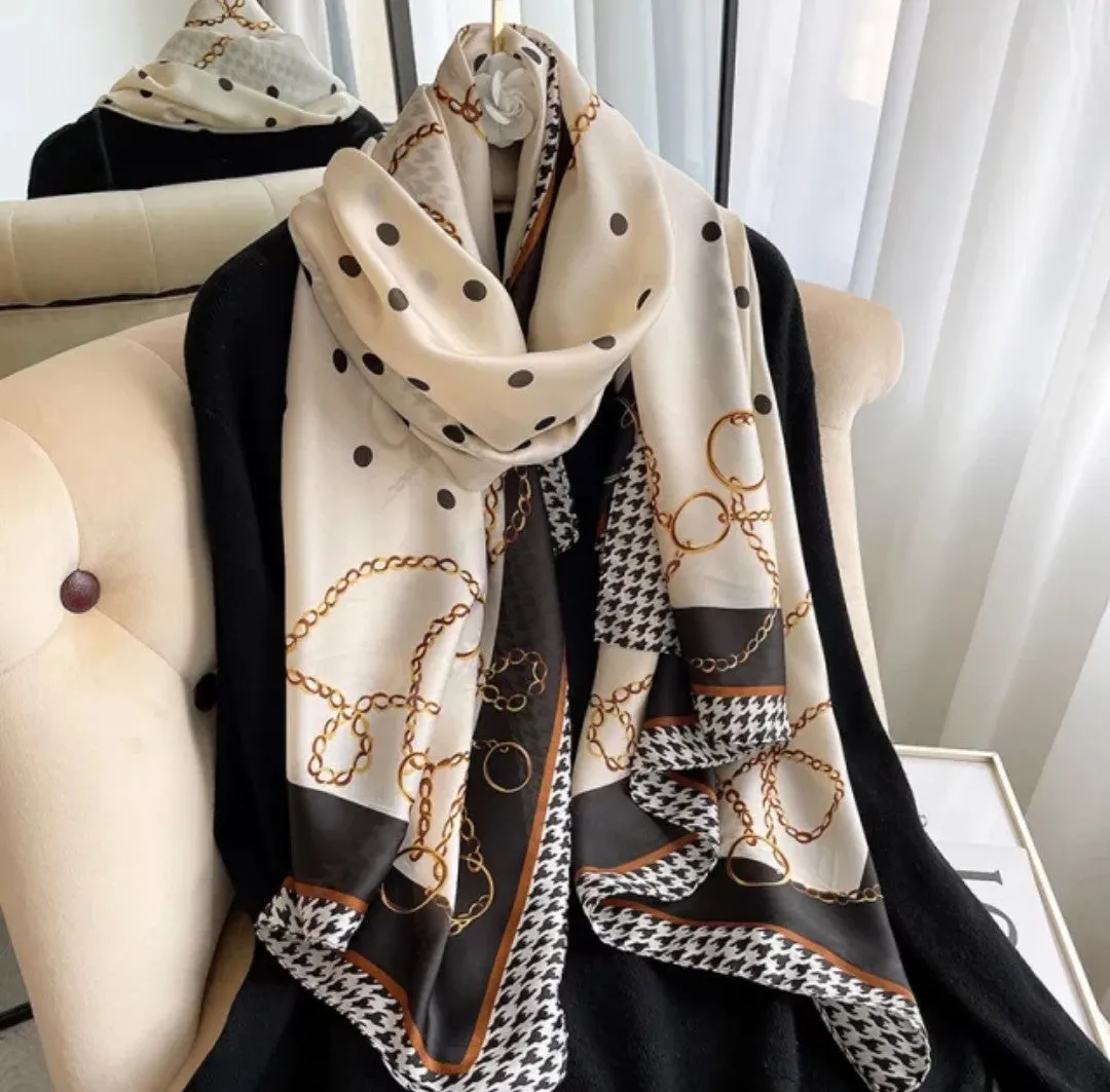 POLKA DOT SILK SCARFS