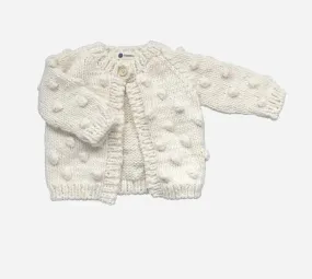 Popcorn Knit Cardigan- Cream