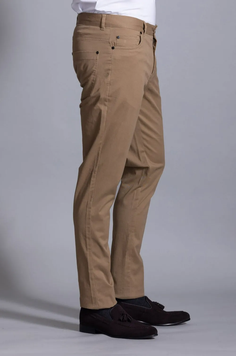 Printed Terry Chino: Dune