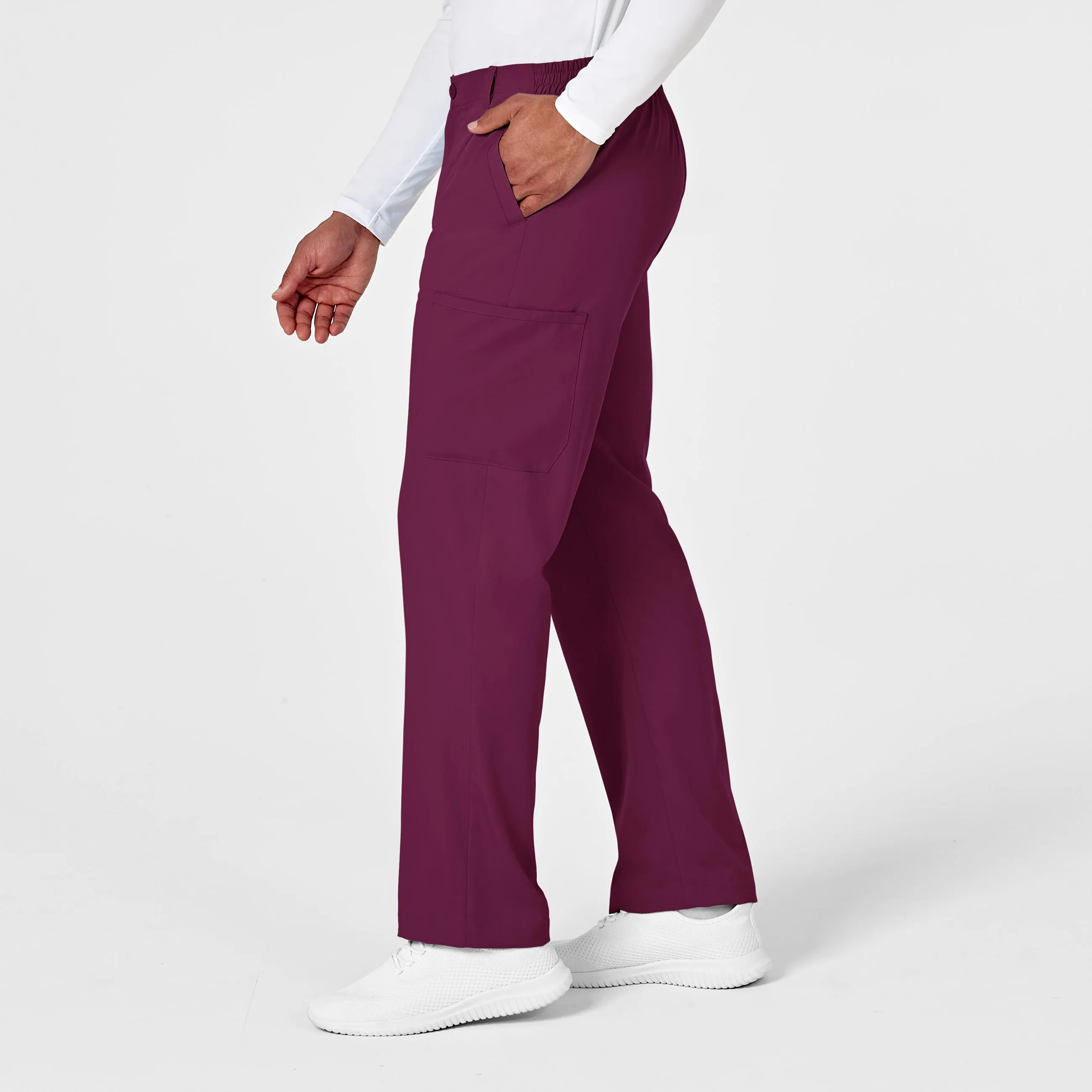 PRO Men's Cargo Scrub Pant - Wine