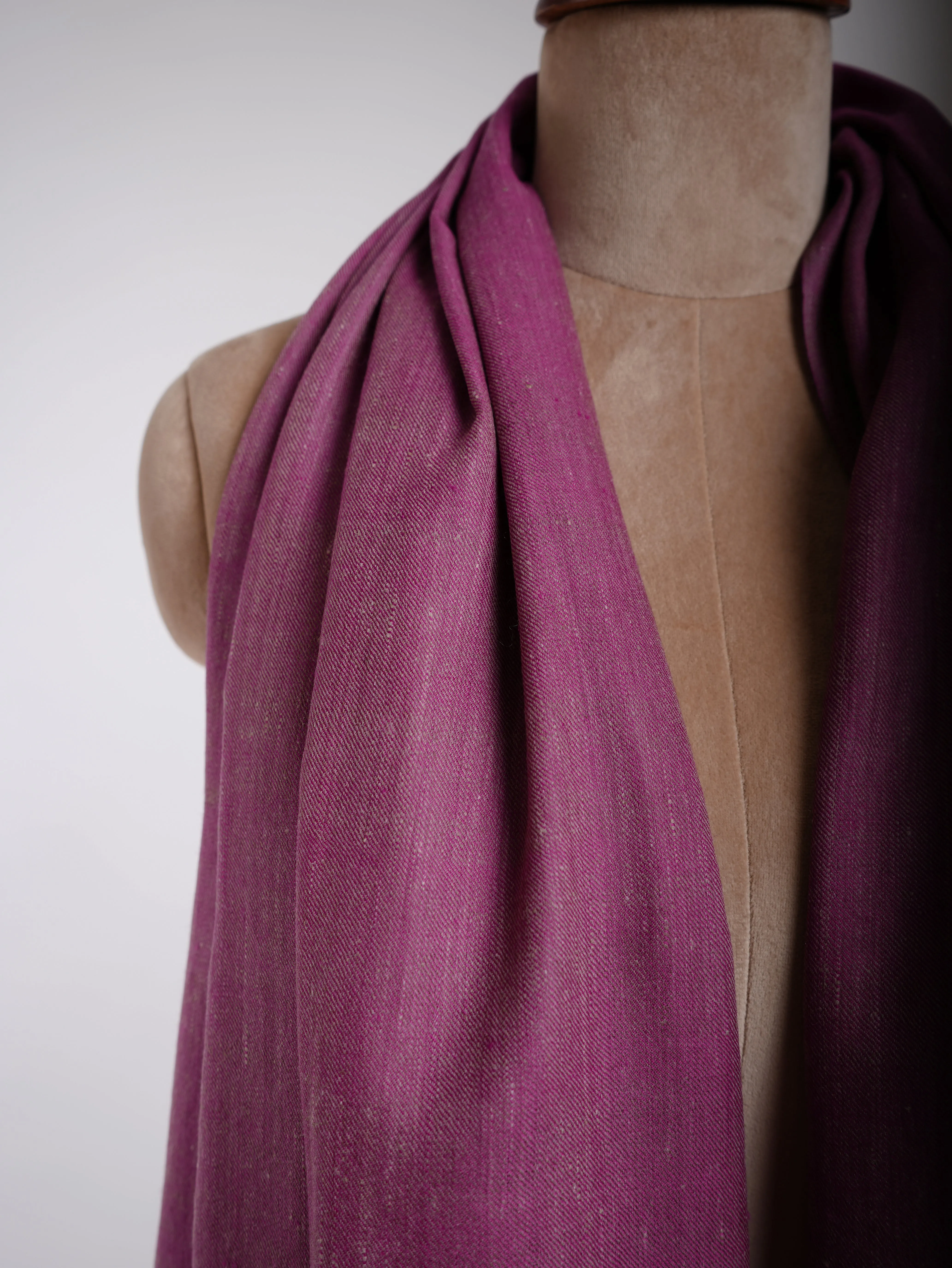 Purple Kani Weave Palla Cashmere Shawl