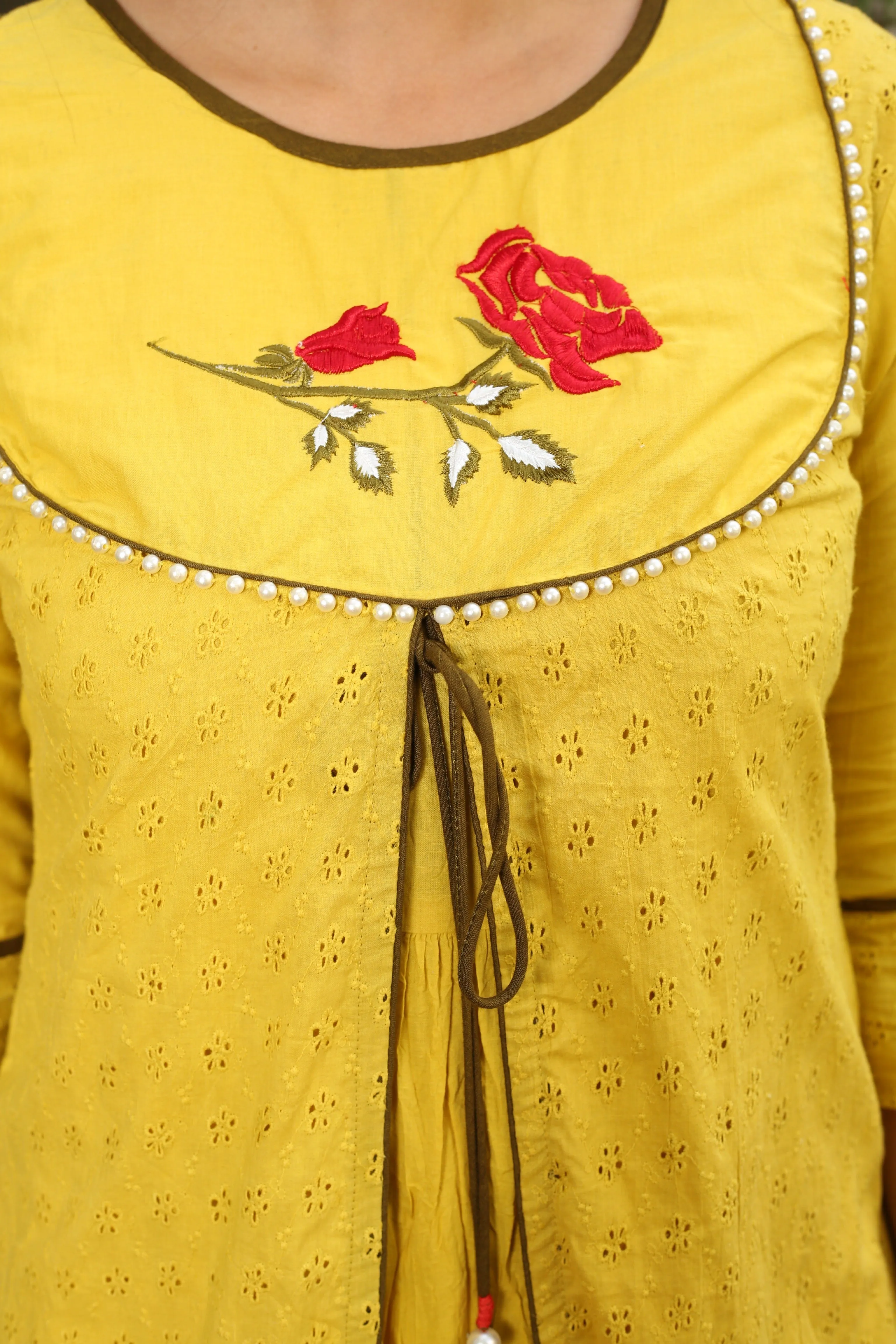 Rani's Resham Yellow Dress