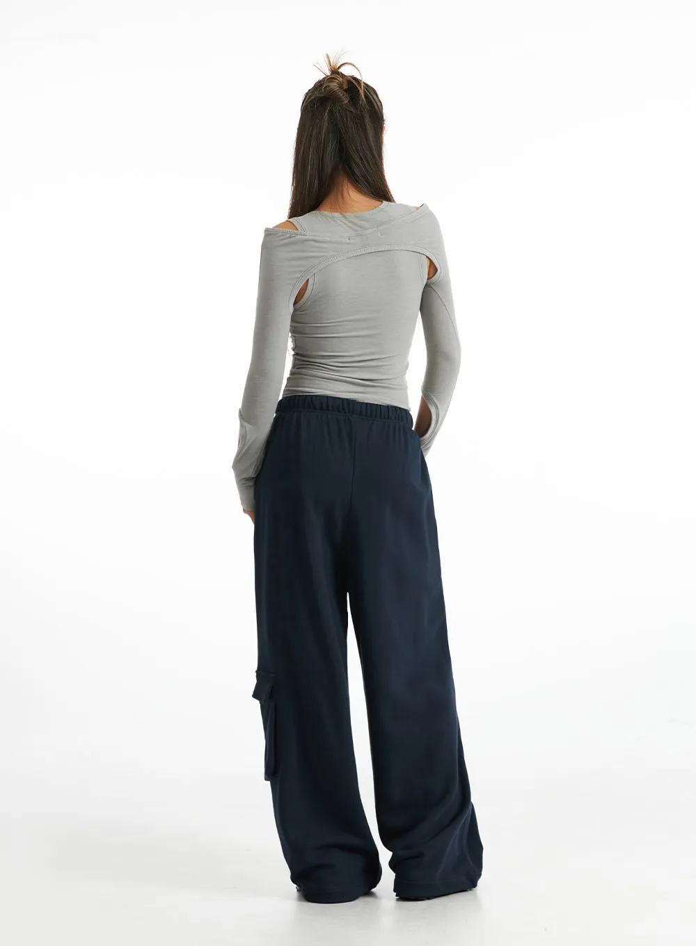 Relaxed Drawstring Cargo Pants CO318