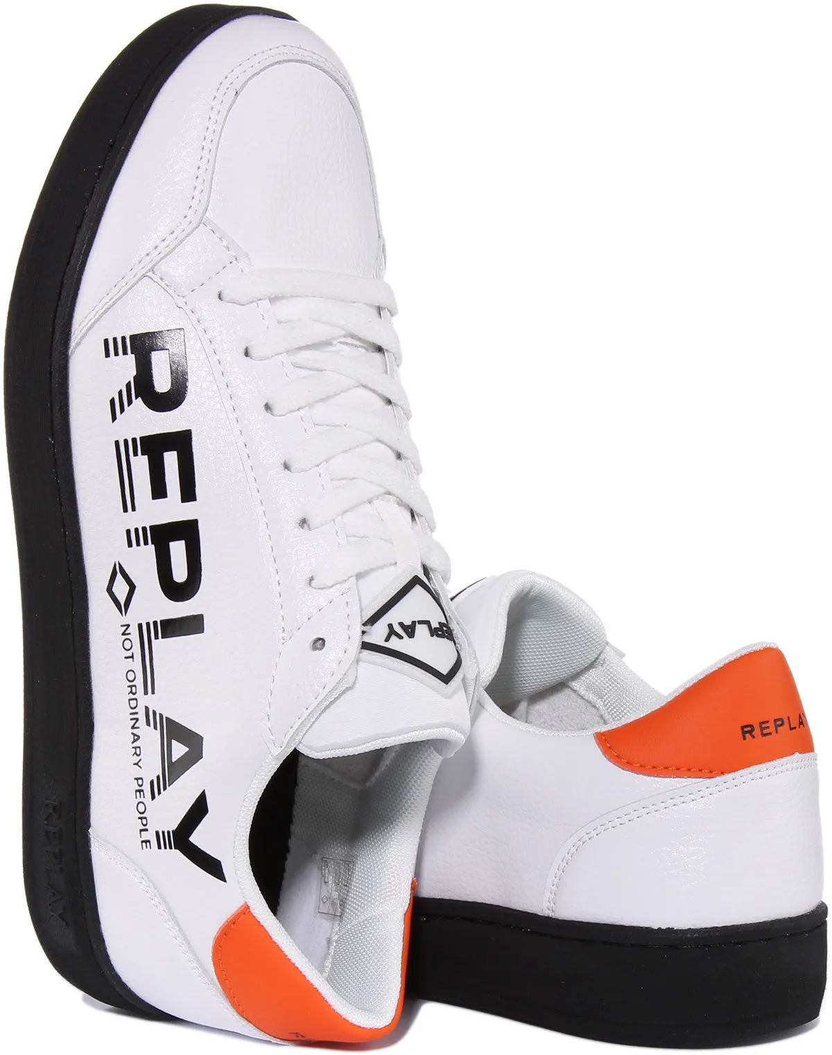 Replay Bring Print In White Black For Men