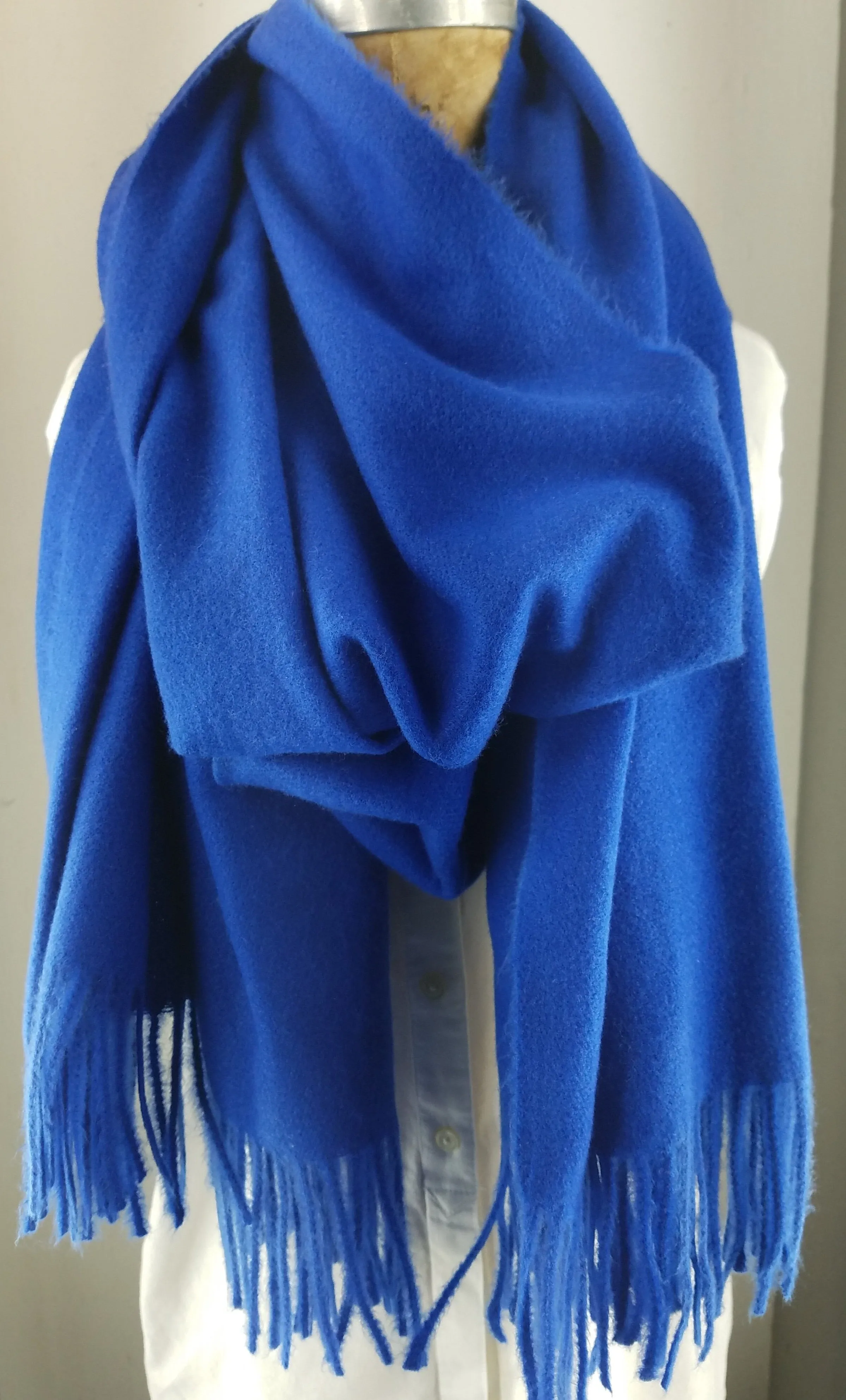 Royal Blue shawl Cashmere Blend