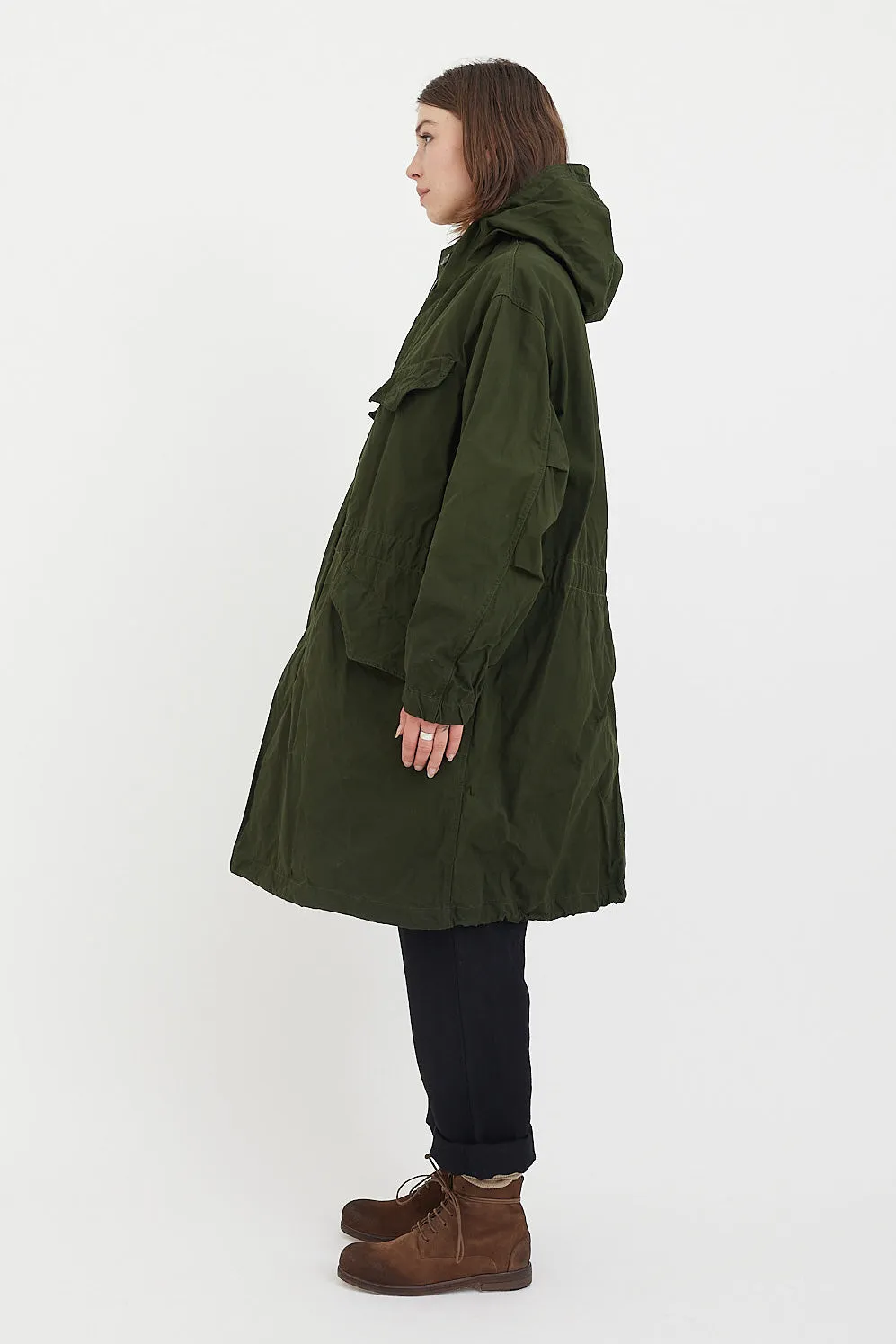 Sage De Cret - Coat - High Density Cotton Waxed Hooded Military Coat