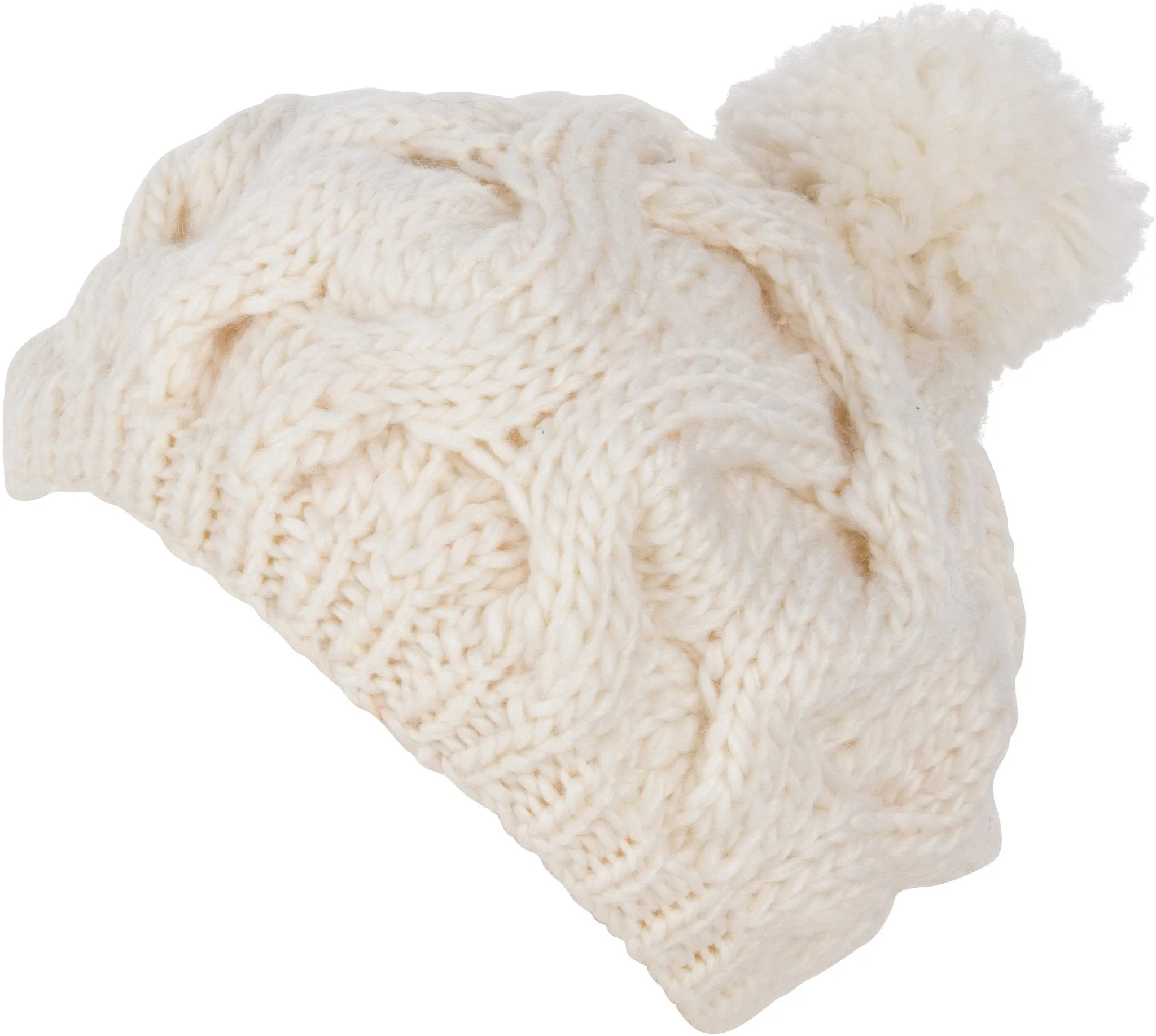 Sakkas Cable Knit Pom Pom Thick Slouch Hat