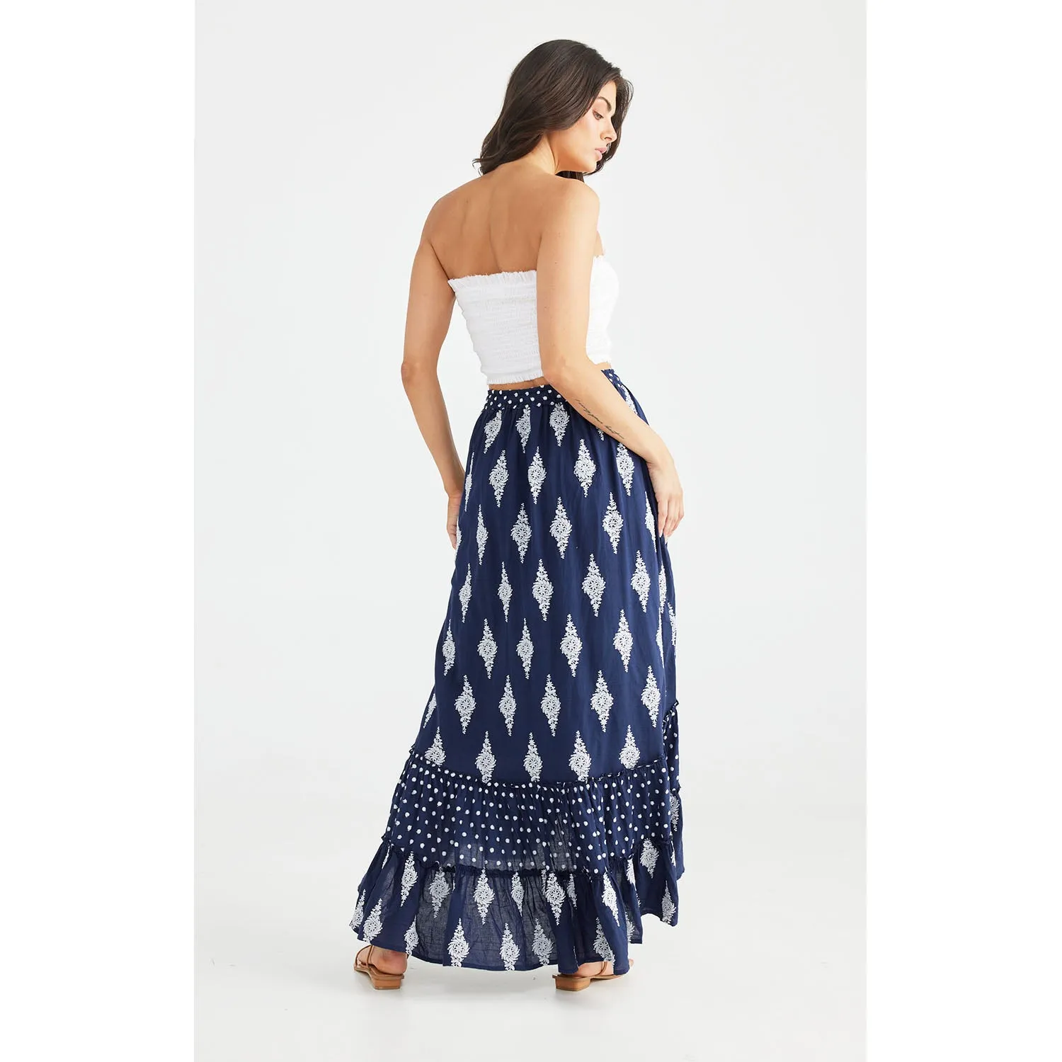 Skirt Magic Carpet - Navy Embroidery