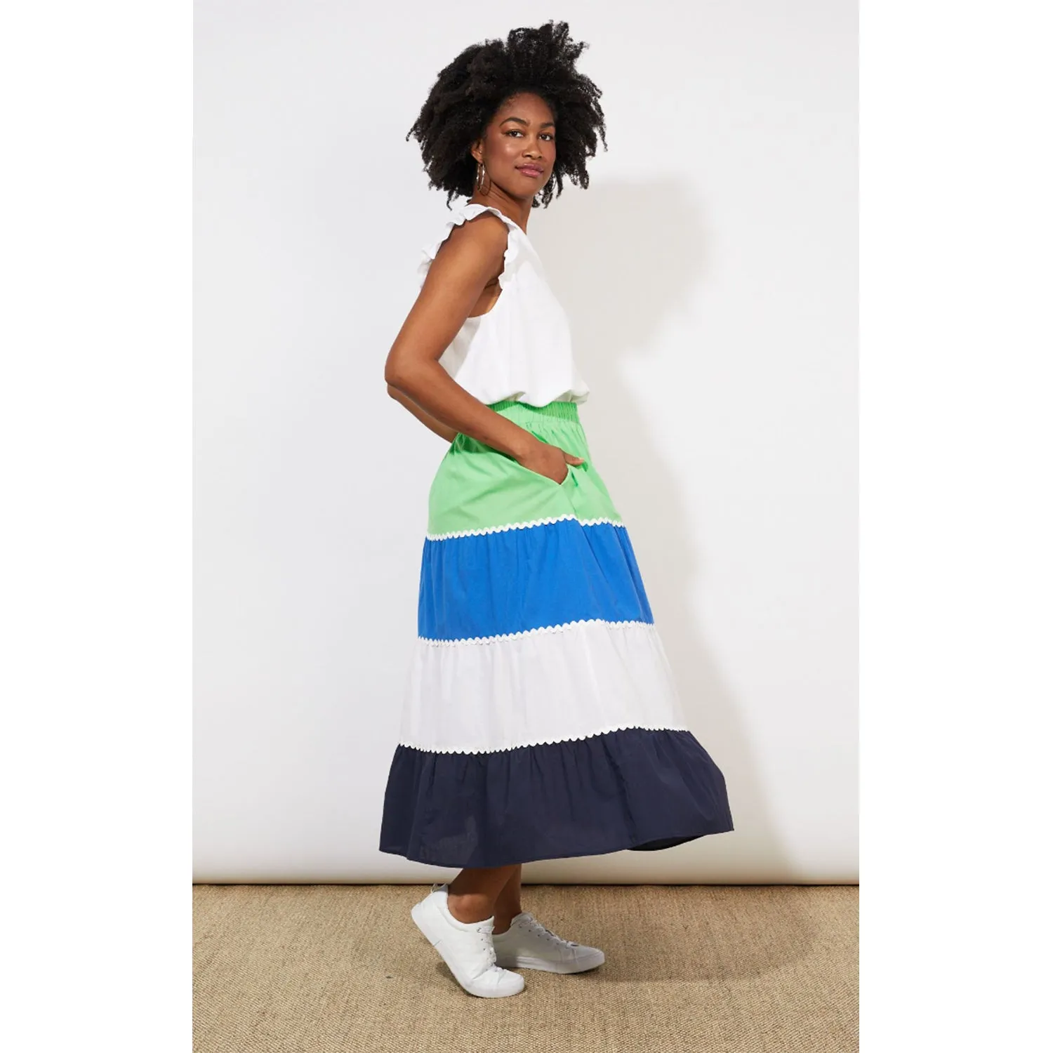 Skirt Oahu Maxi - Marine Stripe