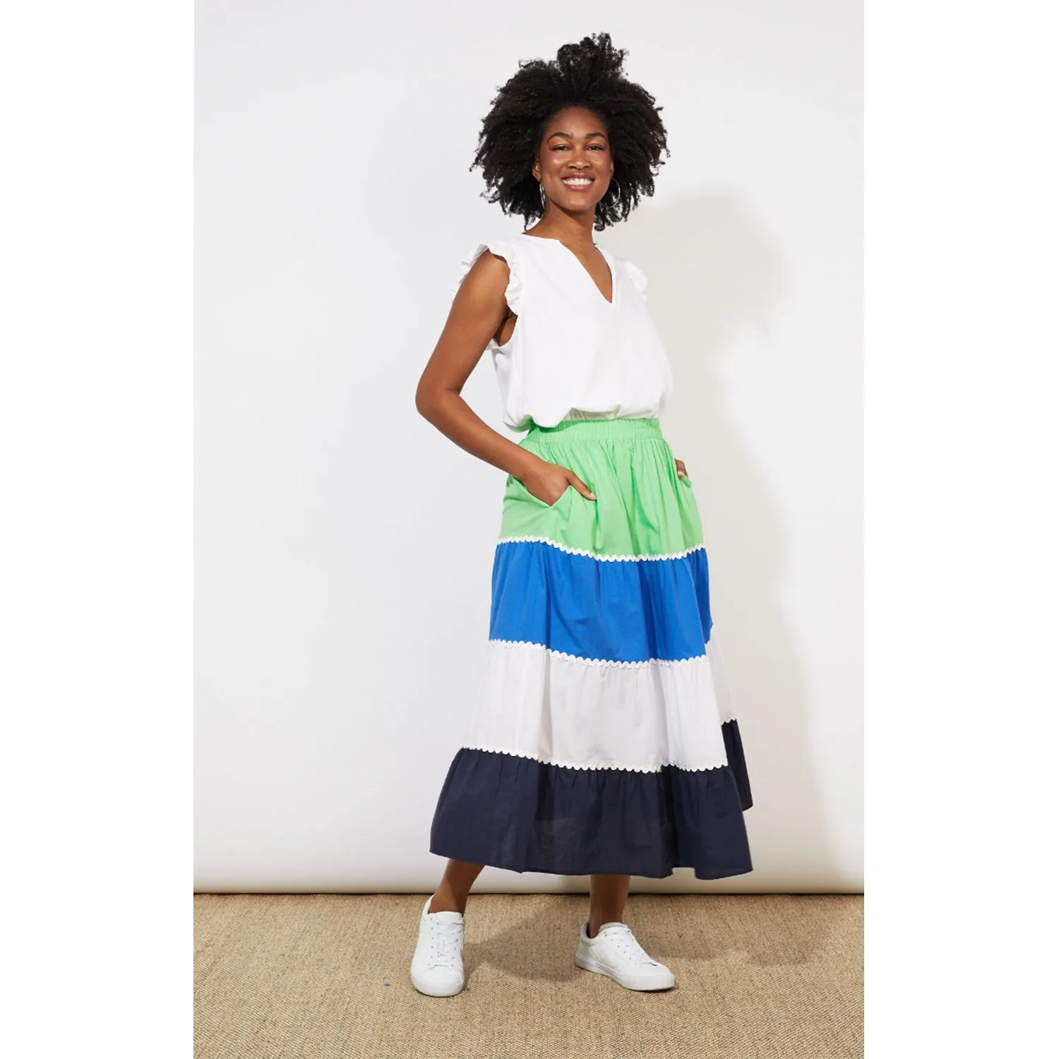 Skirt Oahu Maxi - Marine Stripe