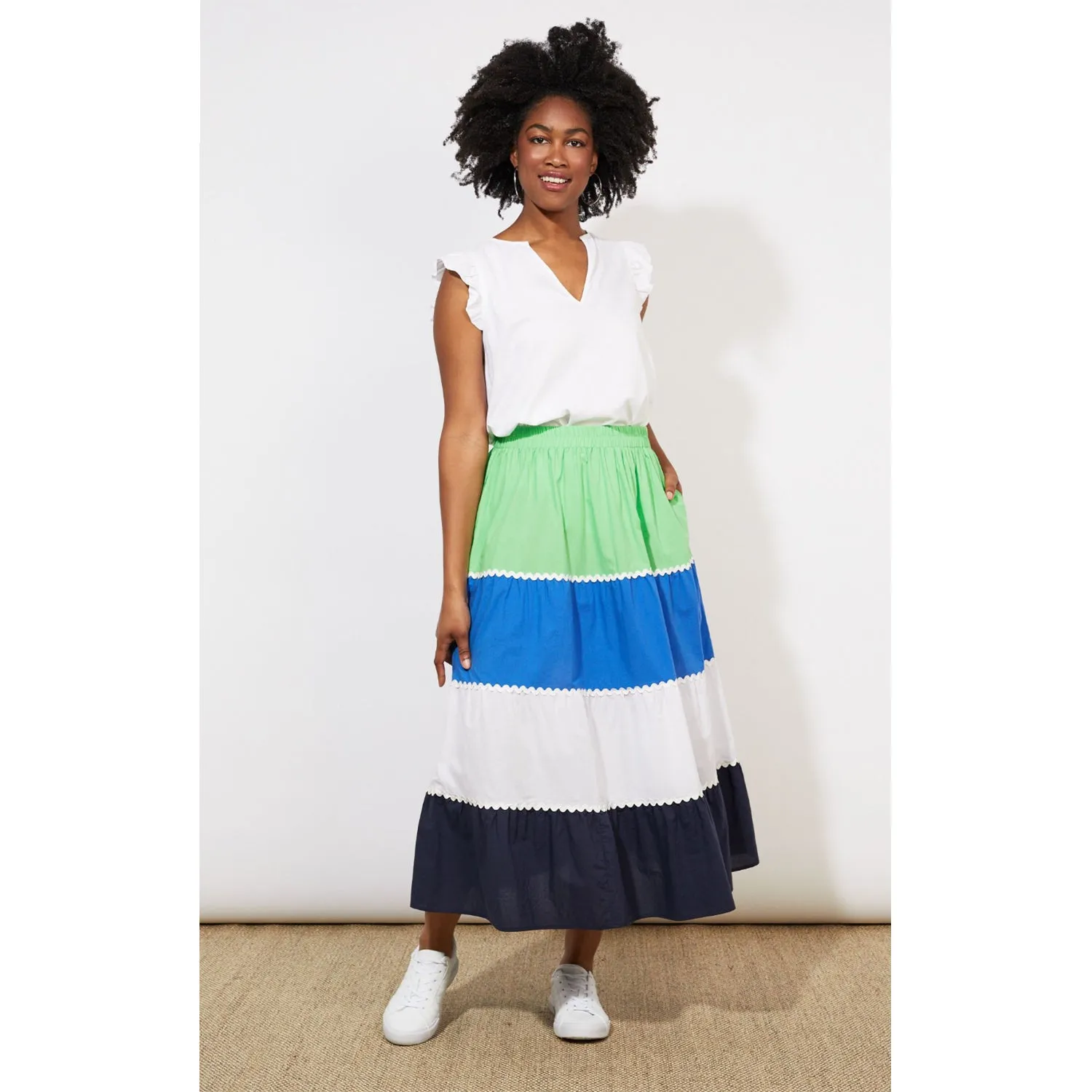 Skirt Oahu Maxi - Marine Stripe