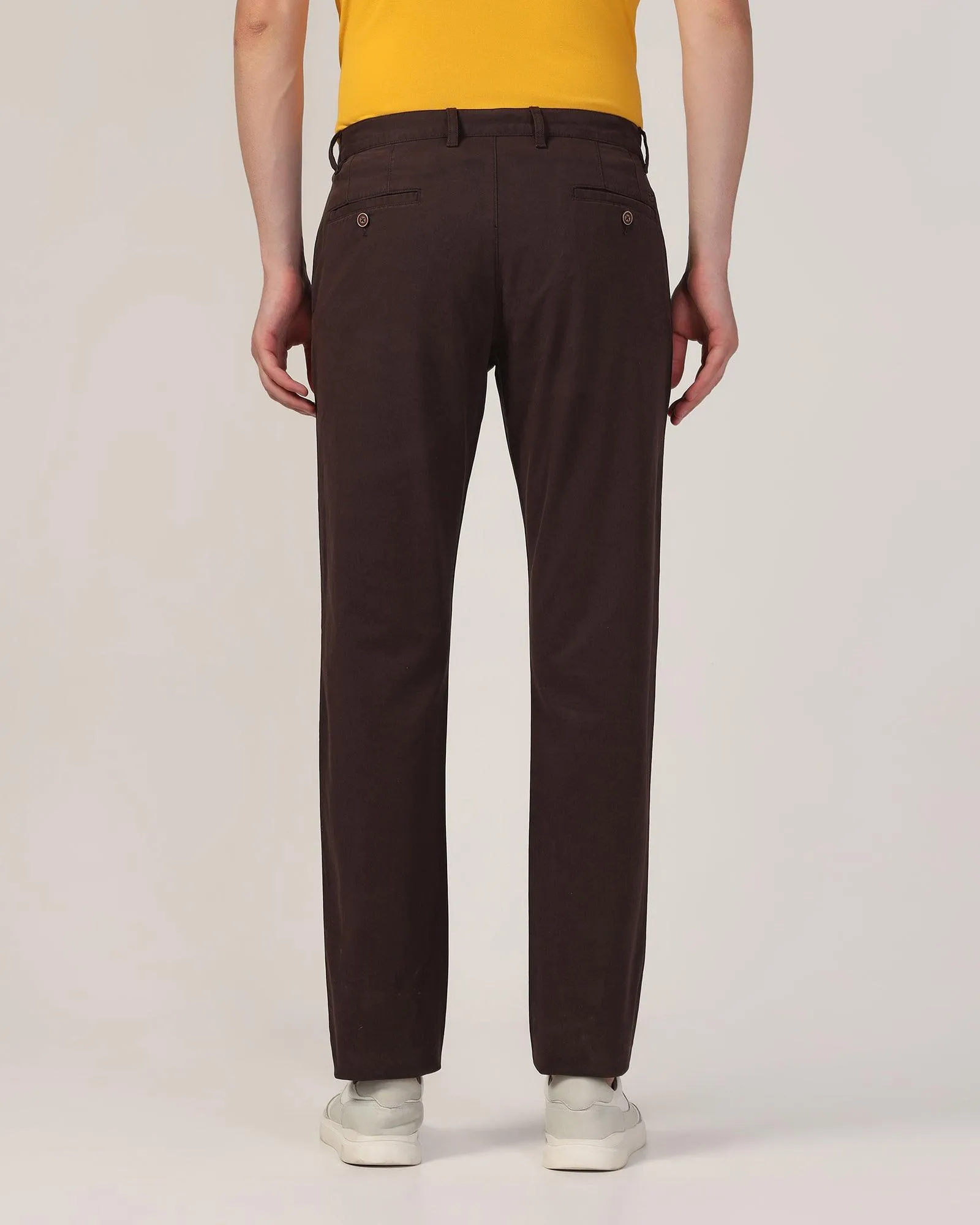 Slim Comfort B-95 Casual Chocolate Solid Khakis - Lab