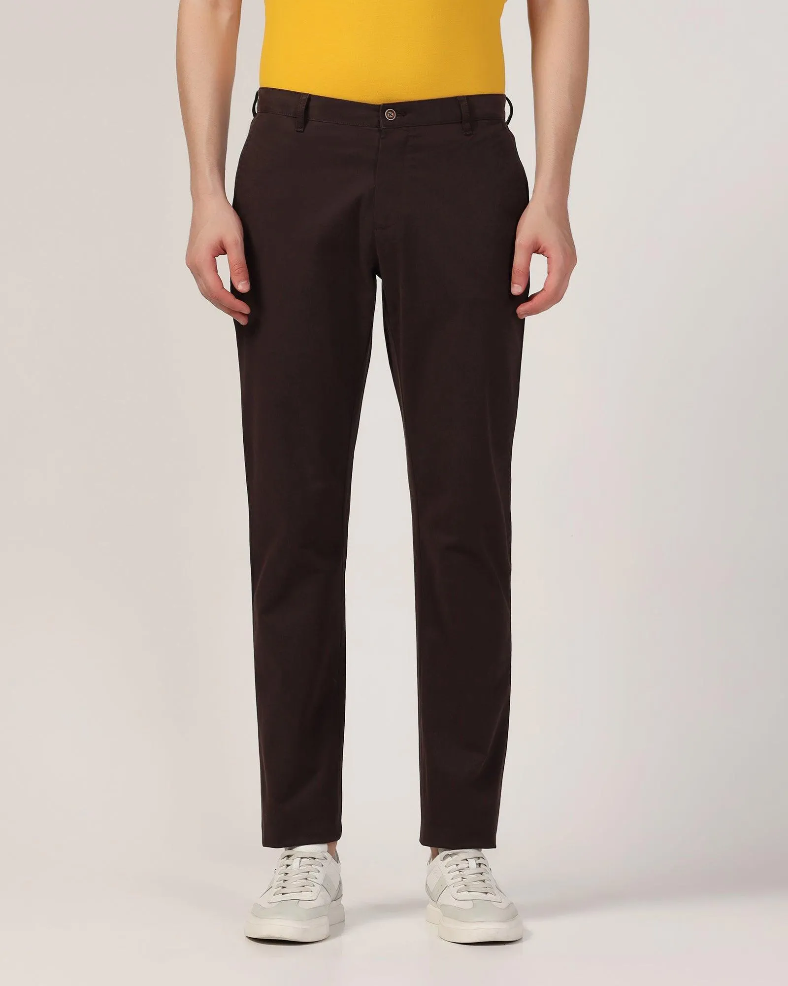 Slim Comfort B-95 Casual Chocolate Solid Khakis - Lab