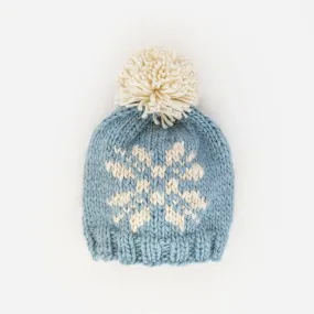 Snowflake Surf Blue Beanie Hat for Baby & Kids