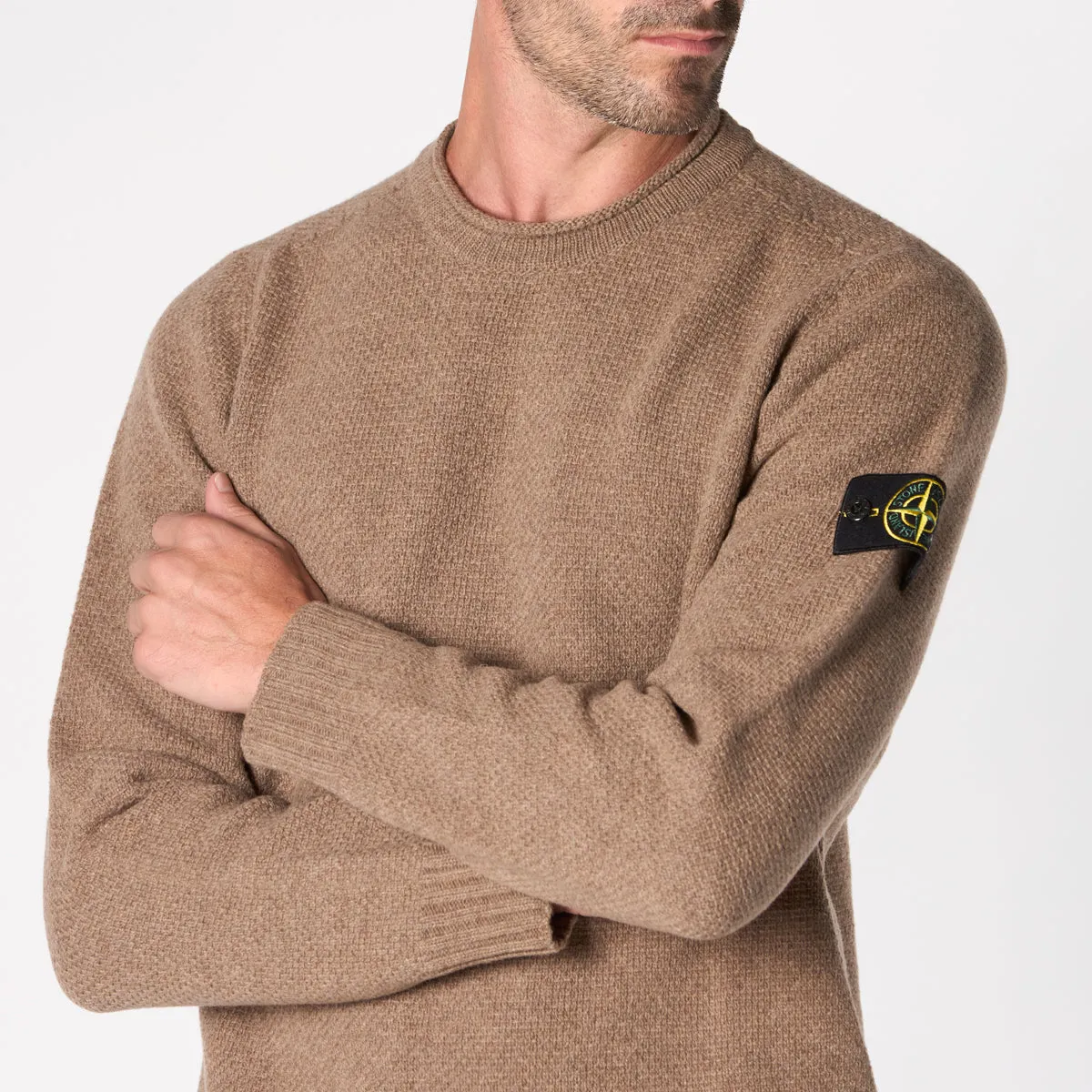 STONE ISLAND SWEATER 8115568A3 V0075 BROWN