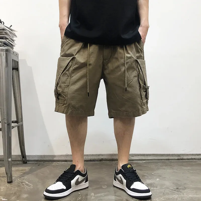 Streetwear Cargo Shorts Men Clothing Multi-pocket Casual Pants