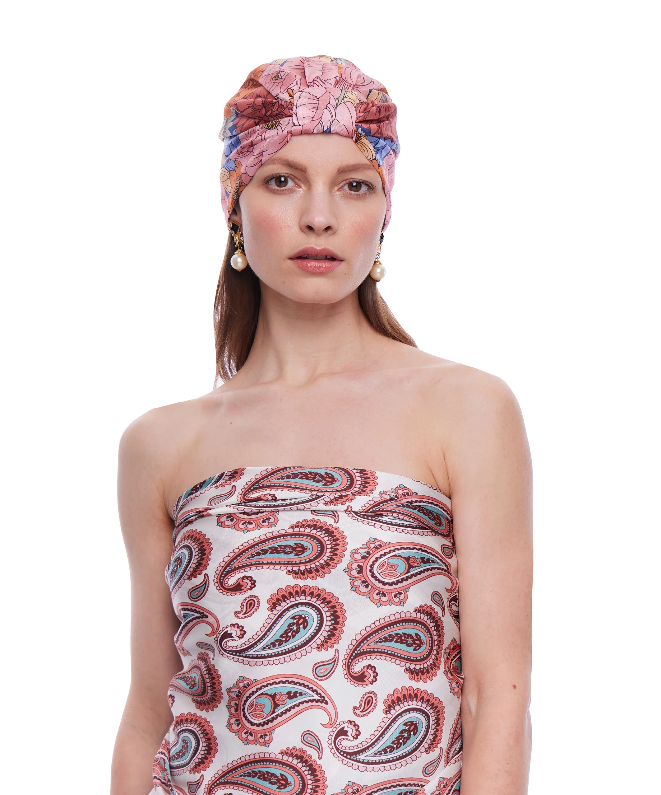 The Antique Floral Silk Turban