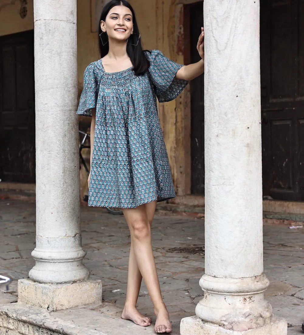 The Sanvi Dress: Neptune