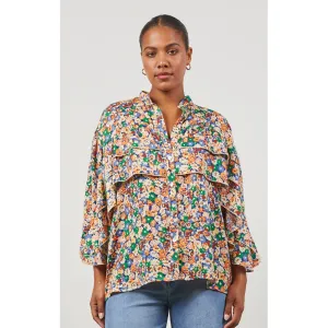 Top Romance Ruffle Blouse - Meadow Bloom