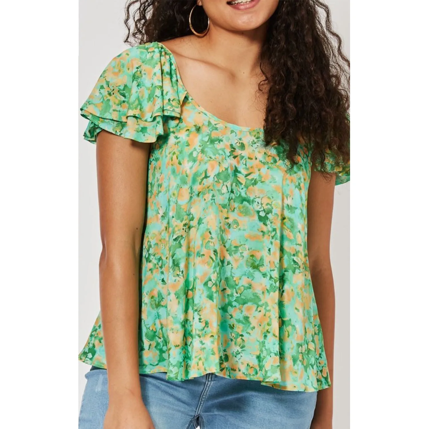 Top Zanzibar Frill - Kumquat