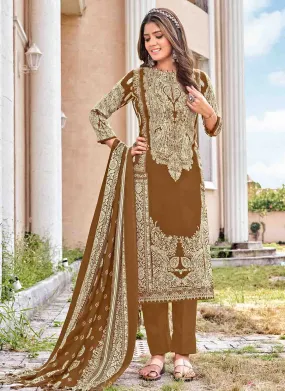 Unstitched Pashmina Winter Ladies Suits Dress Material with Shawl