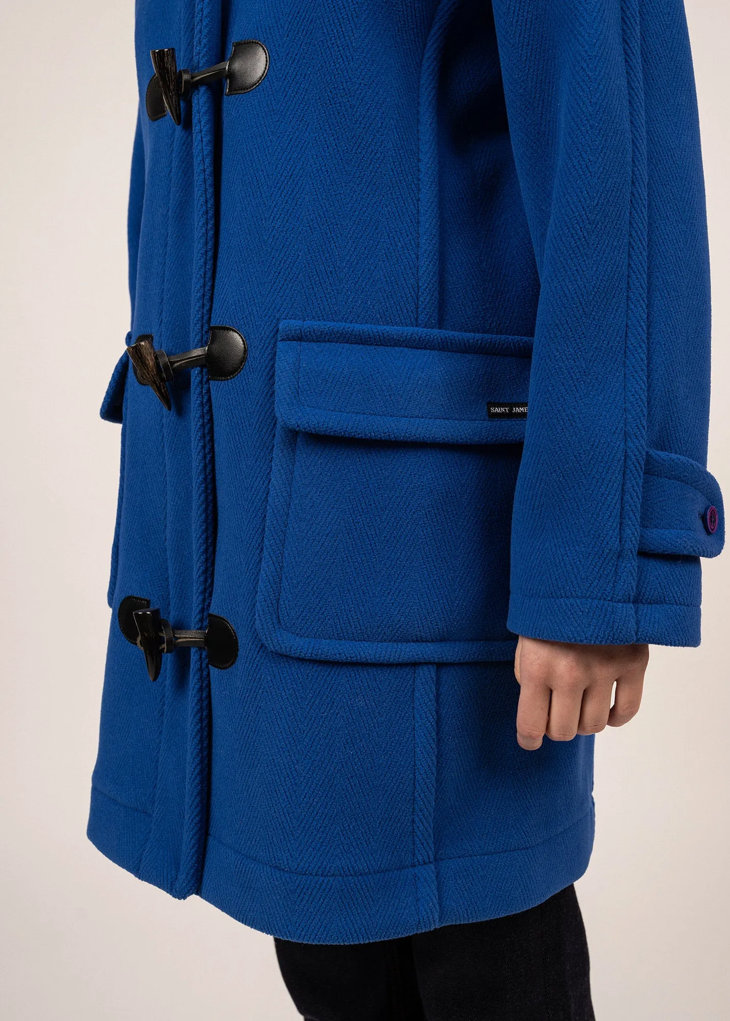 Venus classic duffle-coat - in wool, with herringbone pattern (GITANE)