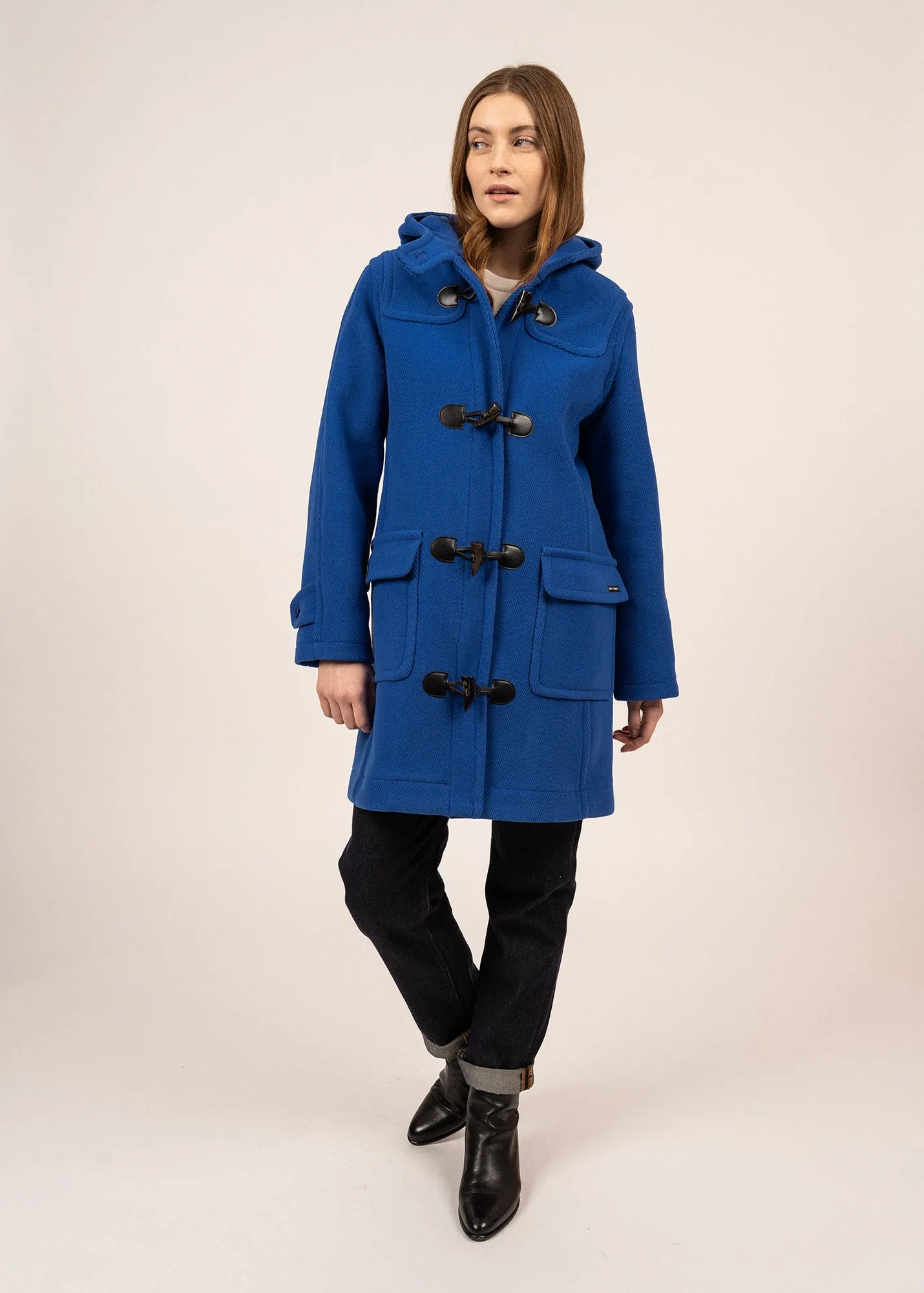 Venus classic duffle-coat - in wool, with herringbone pattern (GITANE)